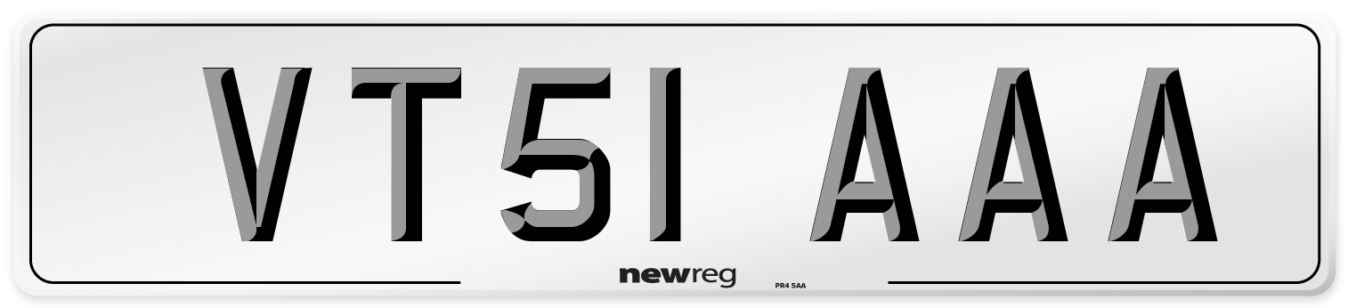 VT51 AAA Number Plate from New Reg